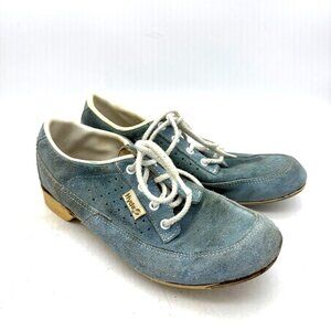 Vintage Hyde Blue Suede Leather Retro Bowling Shoes Women’s Size 6 Made in USA